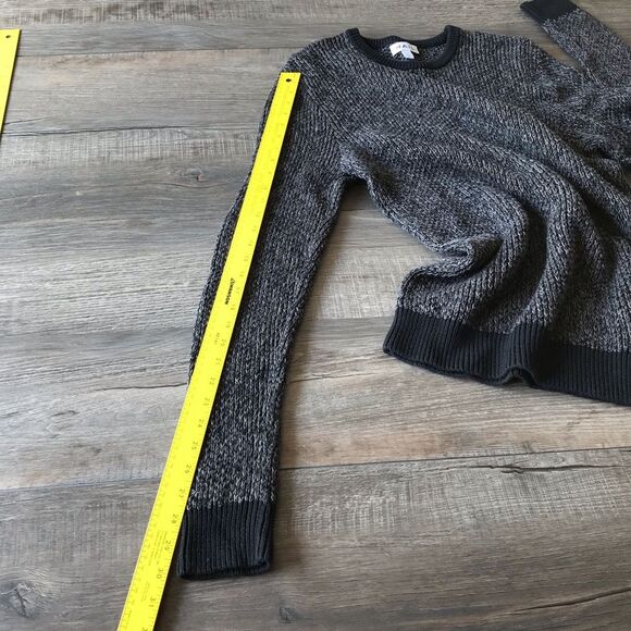 The Rail Mens 100% Cotton Crew Neck Sweater Black/ Grey Size Large - Picture 11 of 14